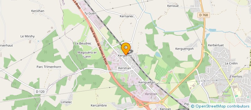 localisation de l'entreprise MONSIEUR FRANCK EVANO  BRECH