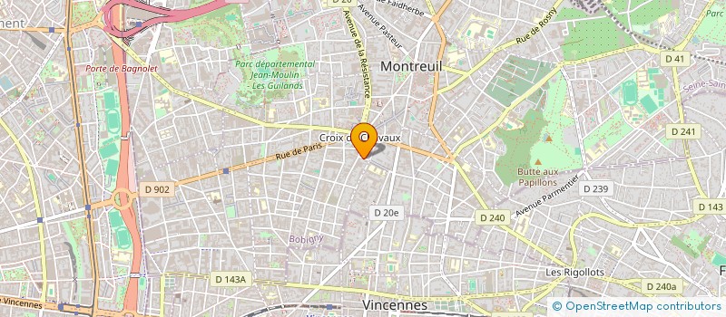 localisation de l'entreprise MONSIEUR FRANCK FORTECOEF à MONTREUIL
