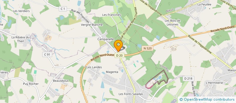 localisation de l'entreprise MONSIEUR FRANCK FRADET à LIMOGES