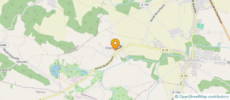 localisation de l'entreprise MONSIEUR FRANCK GAGNEUX  VEZERONCE-CURTIN