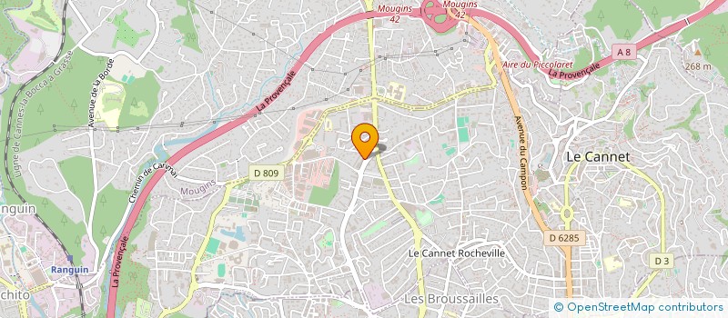 localisation de l'entreprise MONSIEUR FRANCK GALLAND à LE CANNET