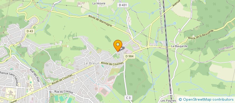 localisation de l'entreprise MONSIEUR FRANCK GENESTIER à LE BREUIL