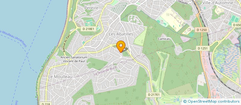 localisation de l'entreprise MONSIEUR FRANCK GENET  ARCACHON