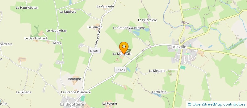 localisation de l'entreprise MONSIEUR FRANCK GERMERIE  LA BIGOTTIERE