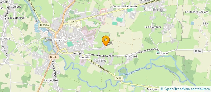 localisation de l'entreprise MONSIEUR FRANCK GODDARD  PONT-DE-VAUX