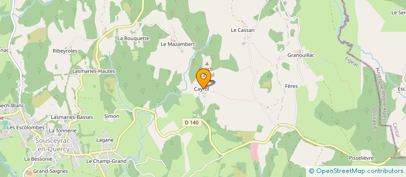 localisation de l'entreprise MONSIEUR FRANCK GRANERO à SOUSCEYRAC-EN-QUERCY