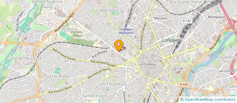 localisation de l'entreprise MONSIEUR FRANCK GRAULIERE à LIMOGES