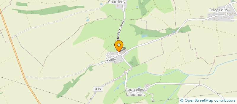 localisation de l'entreprise MONSIEUR FRANCK GROSSELIN  QUILLY