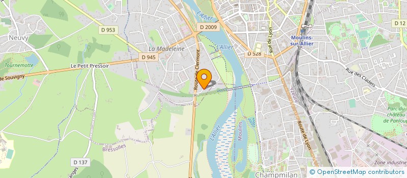 localisation de l'entreprise MONSIEUR FRANCK GUENEAU  MOULINS