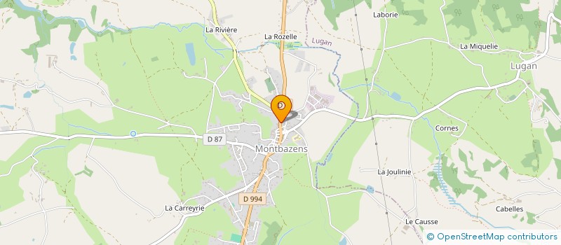 localisation de l'entreprise MONSIEUR FRANCK GUERRIER  MONTBAZENS