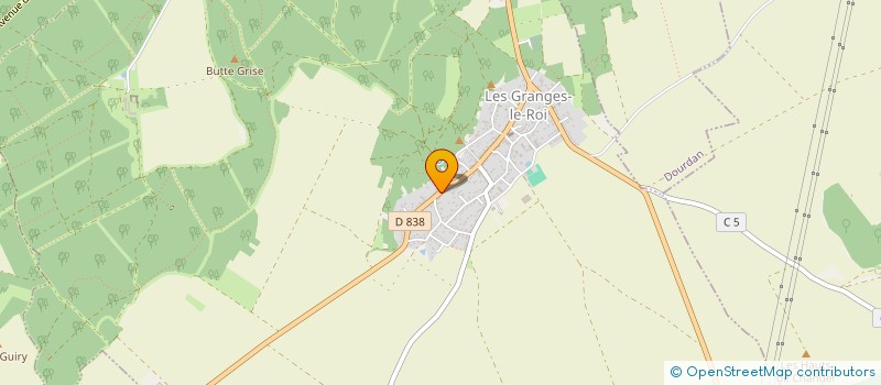 localisation de l'entreprise MONSIEUR FRANCK GUEVILLE à LES GRANGES-LE-ROI