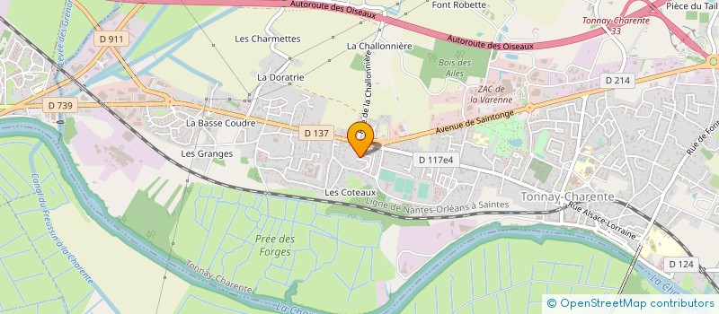 localisation de l'entreprise MONSIEUR FRANCK GUILLAIN  TONNAY-CHARENTE