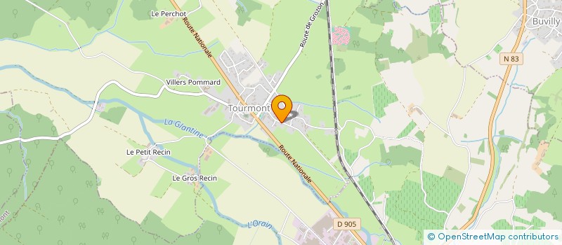 localisation de l'entreprise MONSIEUR FRANCK GUYOT  TOURMONT