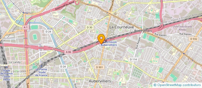 localisation de l'entreprise MONSIEUR FRANCK HERVE LOHOUES YEDOH à LA COURNEUVE