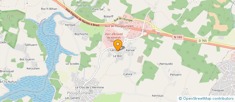 localisation de l'entreprise MONSIEUR FRANCK JEORGE à PLOUGOUMELEN