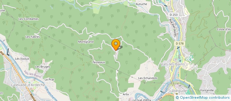 localisation de l'entreprise MONSIEUR FRANCK JOUFFRE à VALS-LES-BAINS