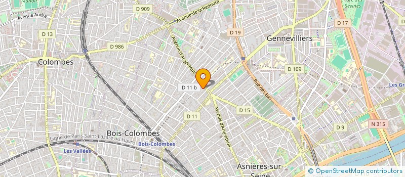 localisation de l'entreprise MONSIEUR FRANCK KIBAMBA WAME à BOIS-COLOMBES