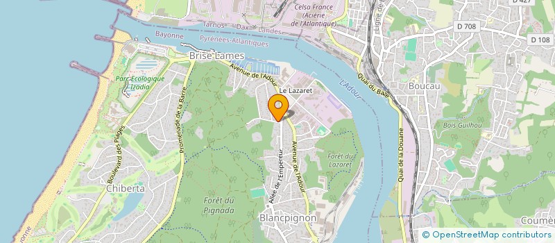 localisation de l'entreprise MONSIEUR FRANCK LACAZE  ANGLET