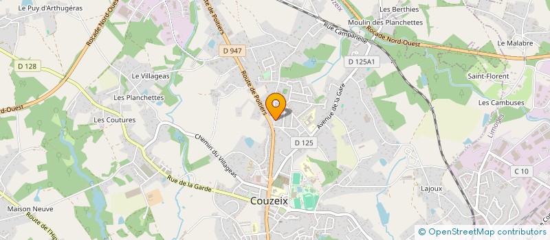 localisation de l'entreprise MONSIEUR FRANCK LACOUX à COUZEIX