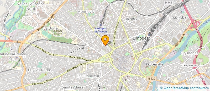 localisation de l'entreprise MONSIEUR FRANCK LAGORCE à LIMOGES