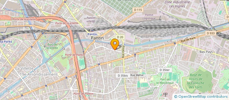 localisation de l'entreprise MONSIEUR FRANCK LAROUBINE  PANTIN