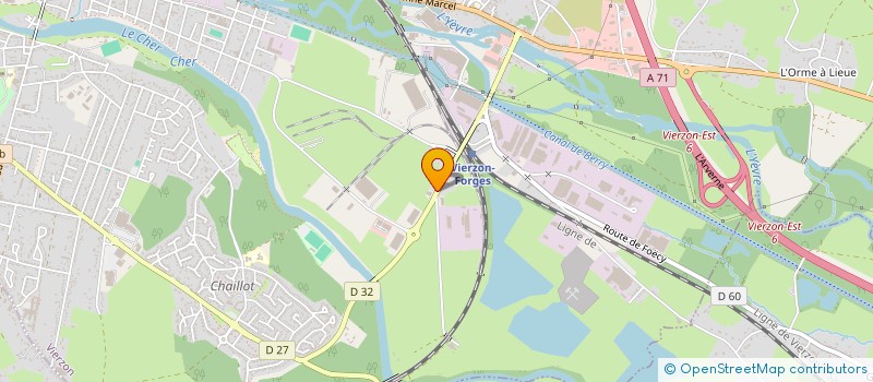 localisation de l'entreprise MONSIEUR FRANCK LARTAUD  VIERZON