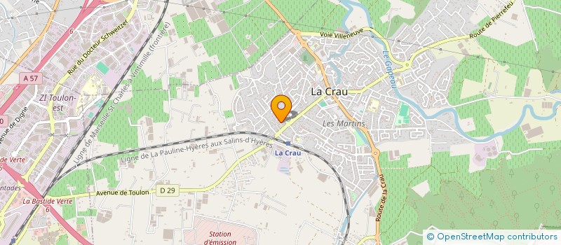 localisation de l'entreprise MONSIEUR FRANCK LAUGERO  LA CRAU