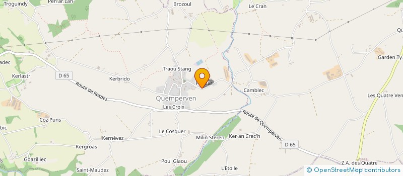 localisation de l'entreprise MONSIEUR FRANCK LE ROUX  QUEMPERVEN