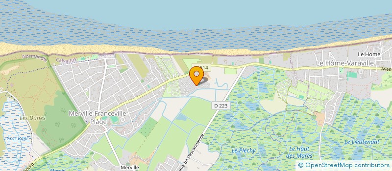 localisation de l'entreprise MONSIEUR FRANCK LEBOURG  MERVILLE-FRANCEVILLE-PLAGE