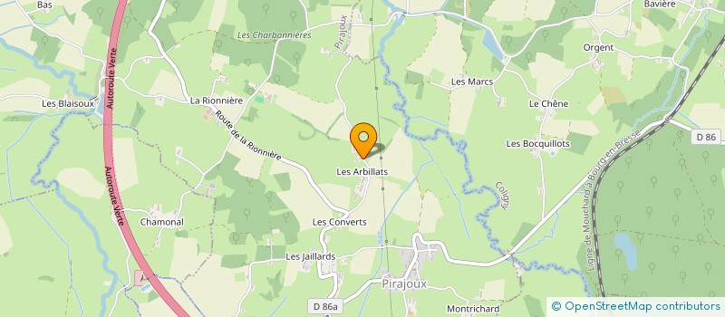 localisation de l'entreprise MONSIEUR FRANCK LECOEUR  PIRAJOUX