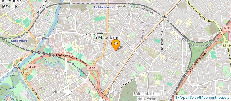 localisation de l'entreprise MONSIEUR FRANCK LEDOUX à LA MADELEINE