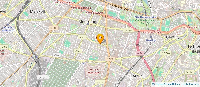 localisation de l'entreprise MONSIEUR FRANCK LEFEVRE  MONTROUGE