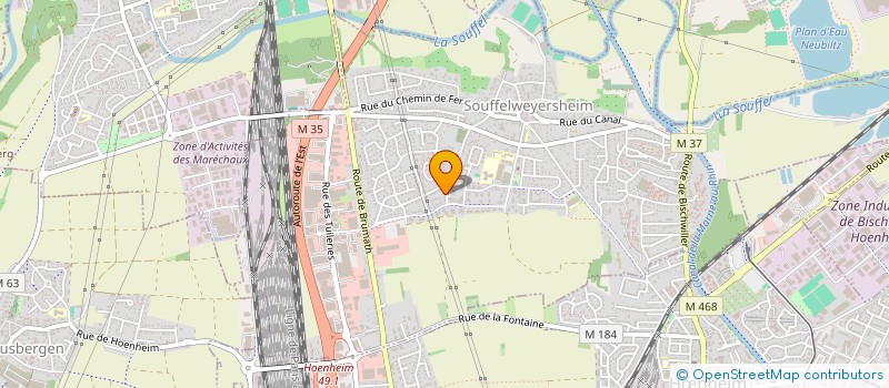 localisation de l'entreprise MONSIEUR FRANCK LEGEAY  SOUFFELWEYERSHEIM