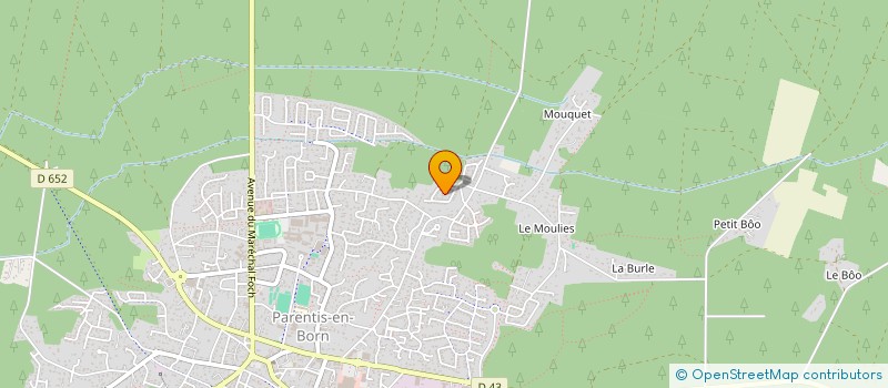 localisation de l'entreprise MONSIEUR FRANCK LEGROS  PARENTIS-EN-BORN