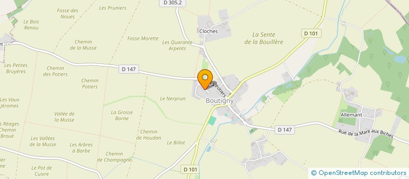 localisation de l'entreprise MONSIEUR FRANCK LEGROUX à BOUTIGNY-PROUAIS