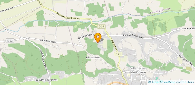 localisation de l'entreprise MONSIEUR FRANCK LEGUEVAQUE  VILLENEUVE-DE-RIVIERE