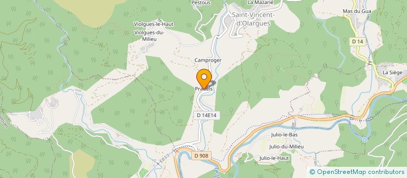 localisation de l'entreprise MONSIEUR FRANCK LODI à SAINT VINCENT D'OLARGUES