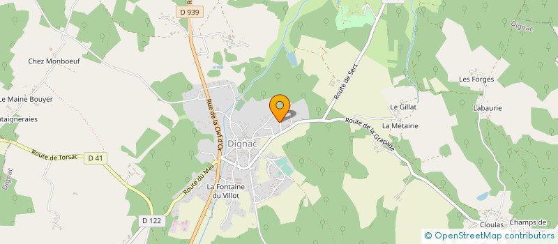 localisation de l'entreprise MONSIEUR FRANCK MARANDAT à DIGNAC