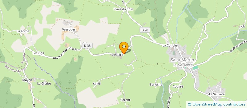 localisation de l'entreprise MONSIEUR FRANCK MARCOCCIA  SAINT-MARTIN-LA-SAUVETE