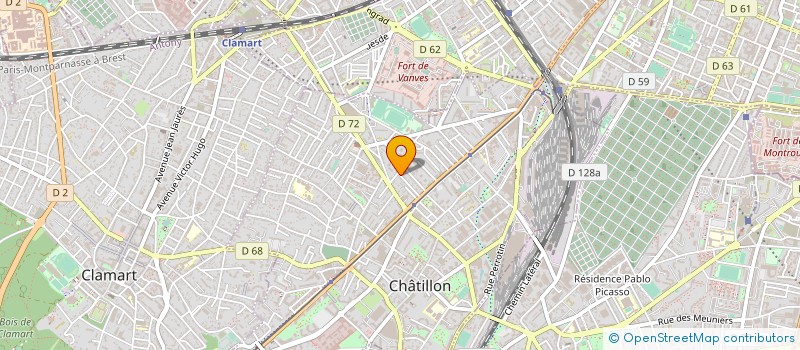 localisation de l'entreprise MONSIEUR FRANCK MARGERIN  CHATILLON