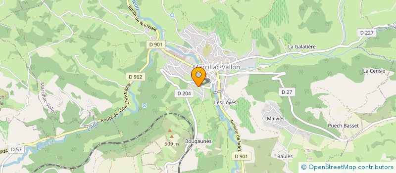 localisation de l'entreprise MONSIEUR FRANCK MARINOT  MARCILLAC-VALLON