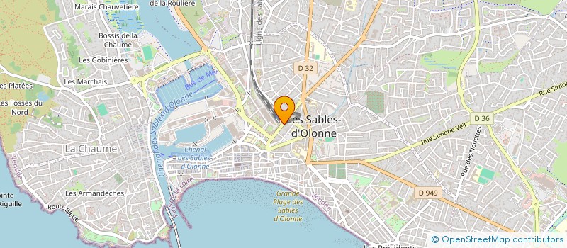 localisation de l'entreprise MONSIEUR FRANCK MARTIN à LES SABLES D'OLONNE