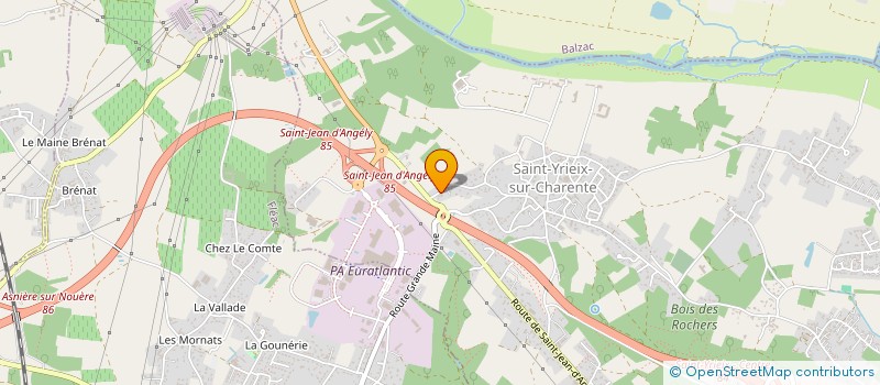 localisation de l'entreprise MONSIEUR FRANCK MARTY à SAINT-YRIEIX-SUR-CHARENTE
