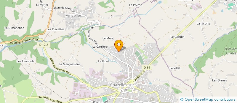 localisation de l'entreprise MONSIEUR FRANCK MAZET  CHAZELLES-SUR-LYON