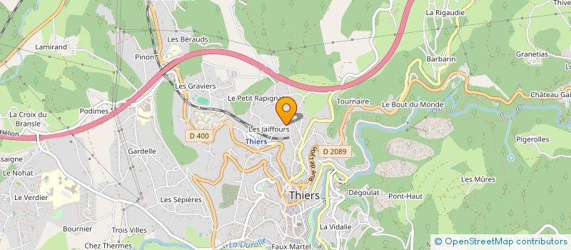 localisation de l'entreprise MONSIEUR FRANCK MELIN  THIERS