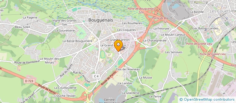 localisation de l'entreprise MONSIEUR FRANCK MENERET  BOUGUENAIS