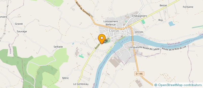 localisation de l'entreprise MONSIEUR FRANCK MERLEVEDE à CLAIRAC