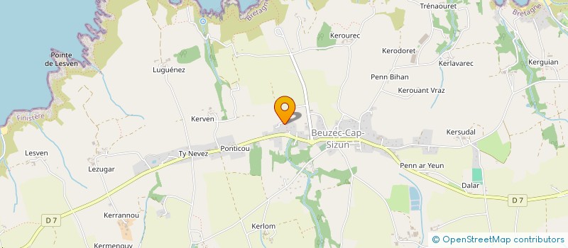 localisation de l'entreprise MONSIEUR FRANCK MILLINER  BEUZEC-CAP-SIZUN