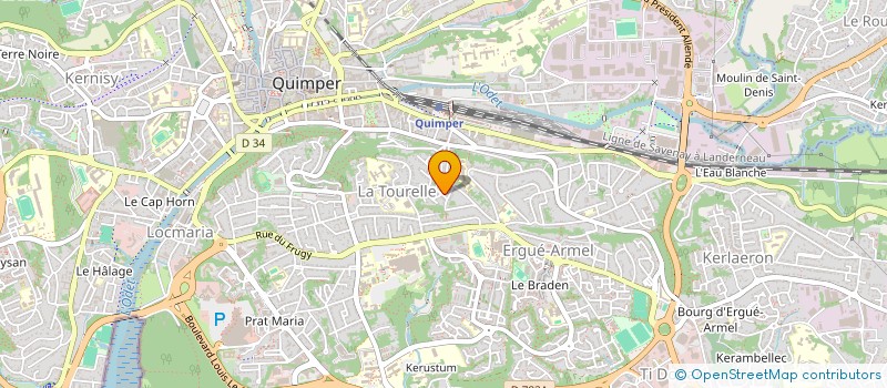 localisation de l'entreprise MONSIEUR FRANCK MONJOUR  QUIMPER