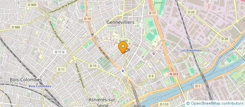 localisation de l'entreprise MONSIEUR FRANCK NGOUGOU à GENNEVILLIERS